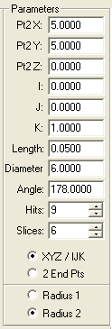 Flat Cone Parameters