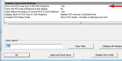 PCS Axis System Options