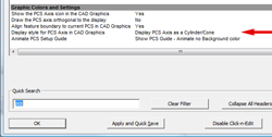 PCS Axis System Options