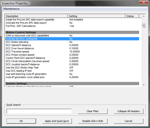 SYstem Options DCC